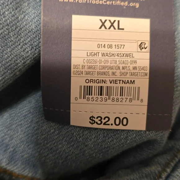 #7412 Universal thread women's denim short sleeve mini shirtdress - Picture 5 of 6